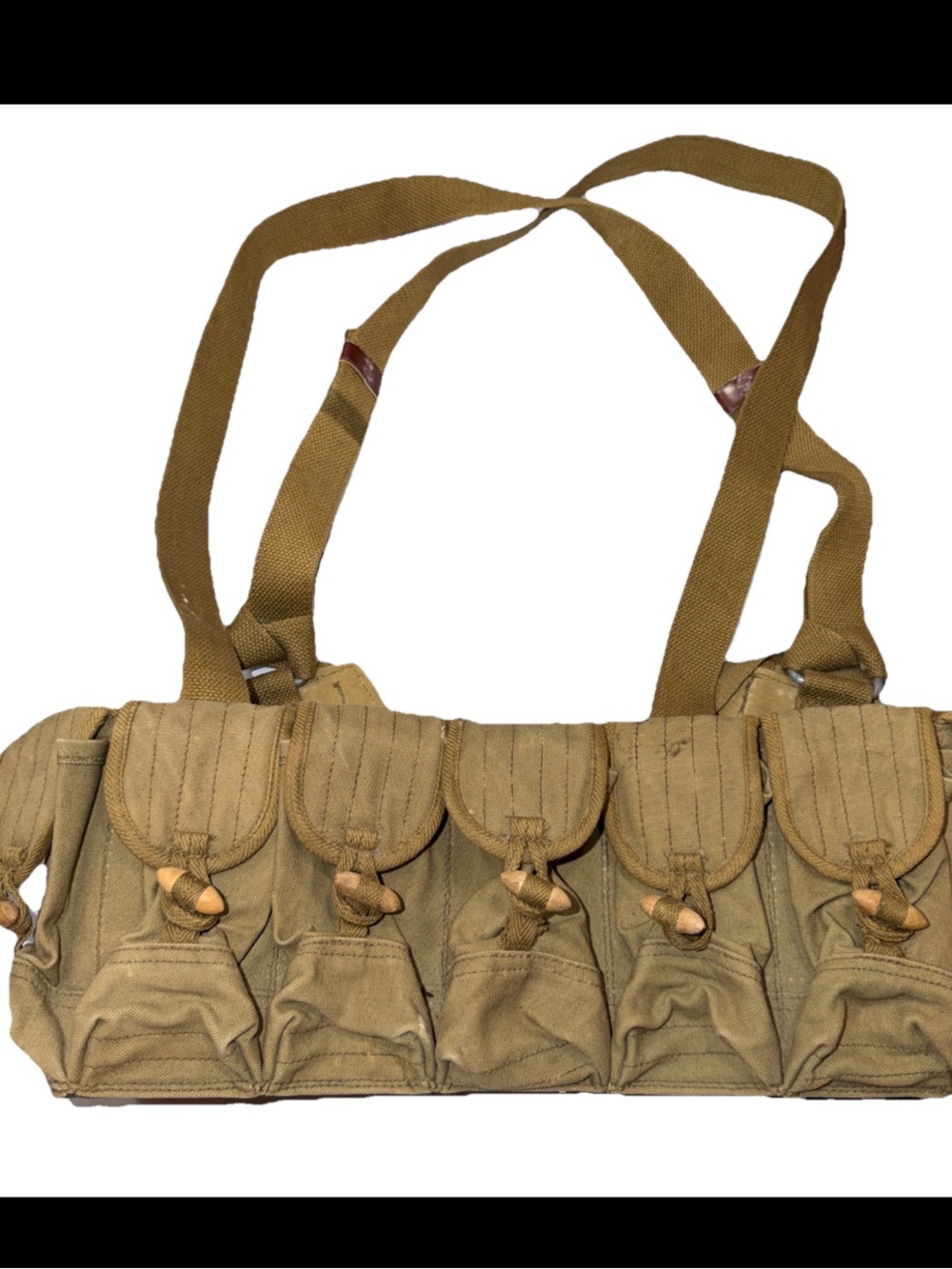 Vintage Original Vietnam WAR Ammo Pouch, Chinese Chicom Type 56 Chest Rig 1970’s